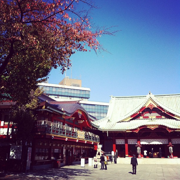 Le ciel bleu est au rendez-vous, mais pas l’automne… ça commence à peine sur Tokyo…