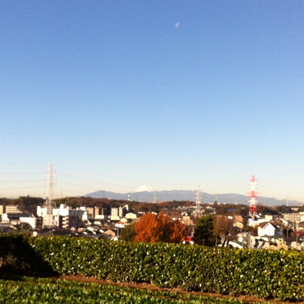 Fuji san et la lune !
