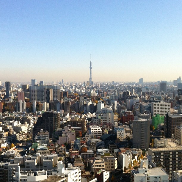 Vue sympa sur la Tokyo Sky Tree !