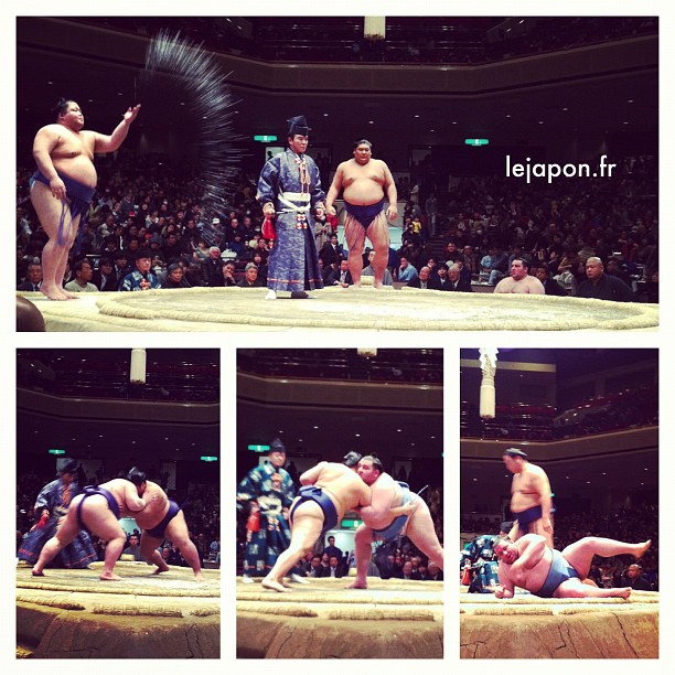 La cérémonie d’adieu de Futen ô se termine par des combats de sumos.