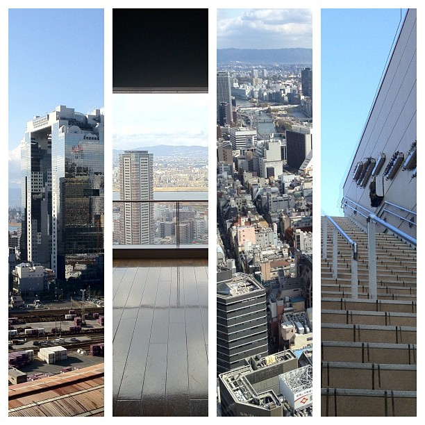 Aujourd’hui c’était trekking urbain sur les toits d’Osaka à la recherche des meilleurs spots photo ! #japan #japon #kansai #osaka #urban #igersosaka