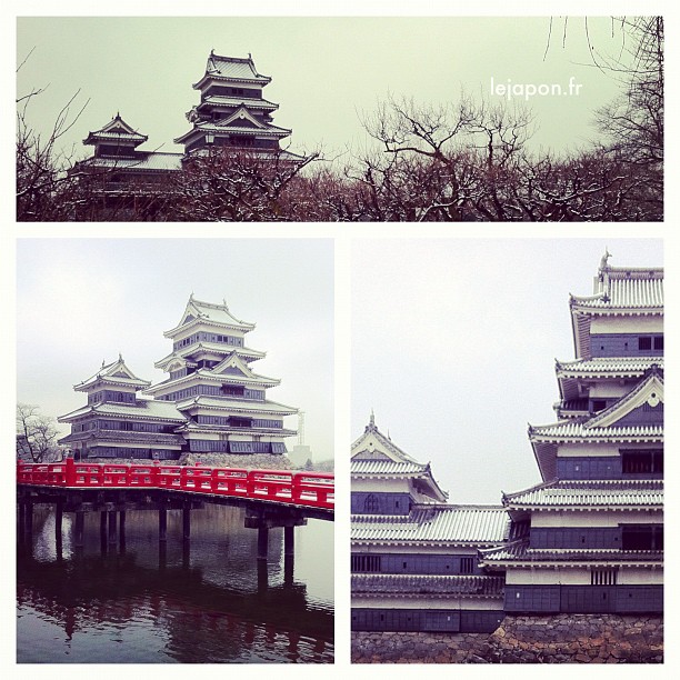 Je ne pouvais pas quitter Matsumoto sans faire un tour au château sous la neige !