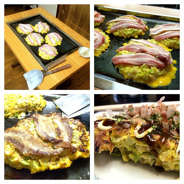 Osaka. Dimanche midi. Home Okonomiyaki Party !