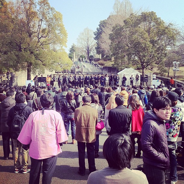 Yamashita Koen à Yokohama, cérémonie à la mémoire des victimes du du 11 Mars 2011