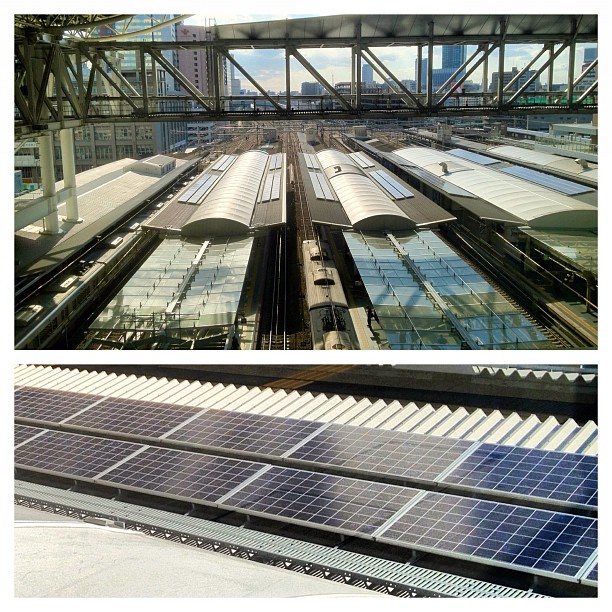 Les panneaux solaires de la Gare d’Osaka