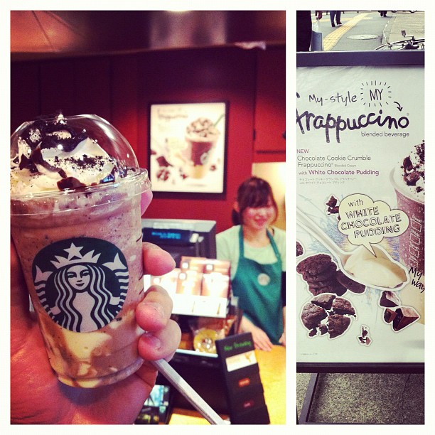 #starbucks nouveau Chocolat Cookie Crumble Frappuccino ! Miam !