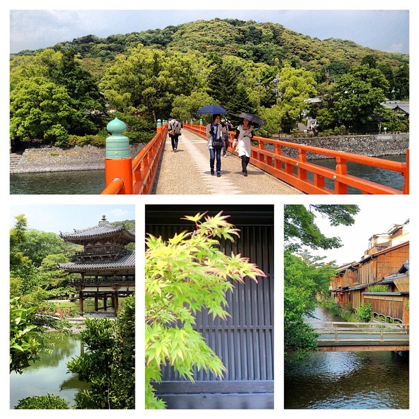 Fin d’une bonne journée de guidage à Kyoto. Et coup de soleil dans la nuque :)