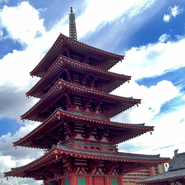 La pagode du Shi-Tennoji, plus vieux temple bouddhiste du Japon