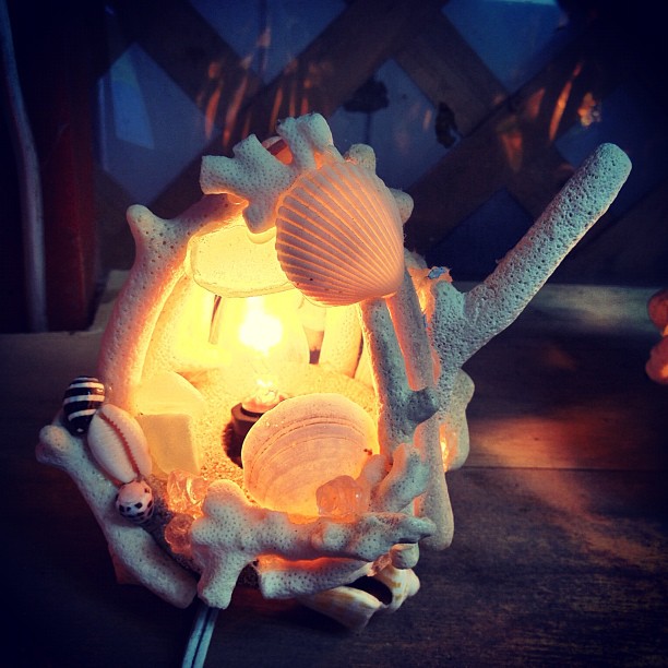 Petite lampe en corail
