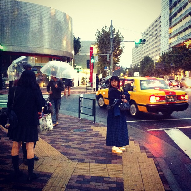 Comme en France, au Japon quand il pleut tout est gris… Mais c’est plus joli :p