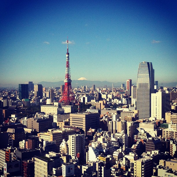 #fujireport : après une nuit pluvieuse le ciel est bien dégagé pour voir le Fuji ce matin !