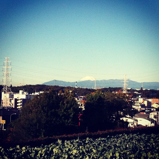 #fujireport : vue nickel sur le Fuji ce matin !