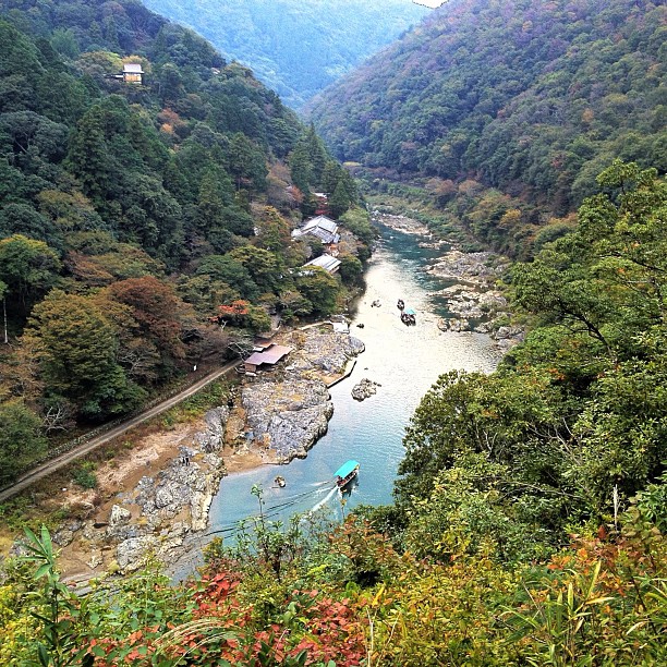 Vue sur les gorges d’Arashiyama