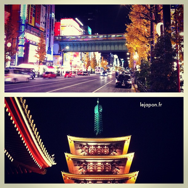 En 2 stations (Tsukuba Express) on passe d’Akihabara à Asakusa… La magie de Tokyo ;-)