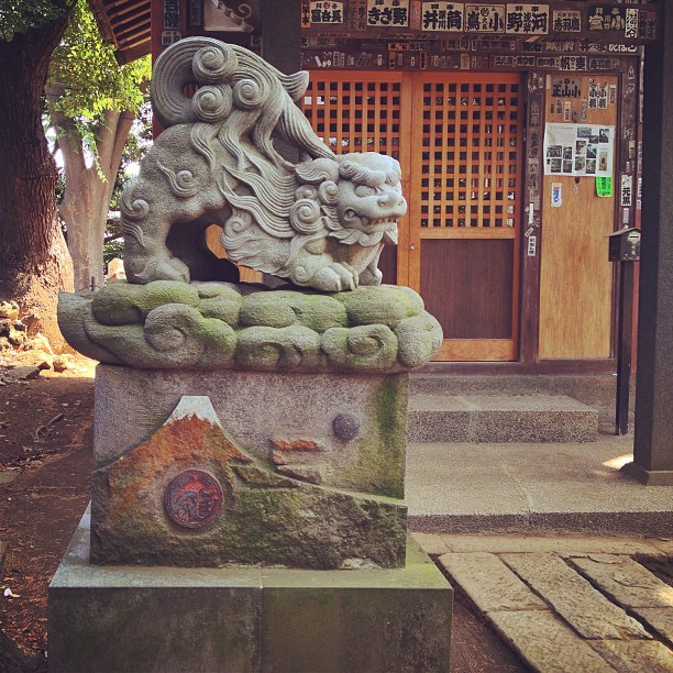 Komainu et Mont Fuji