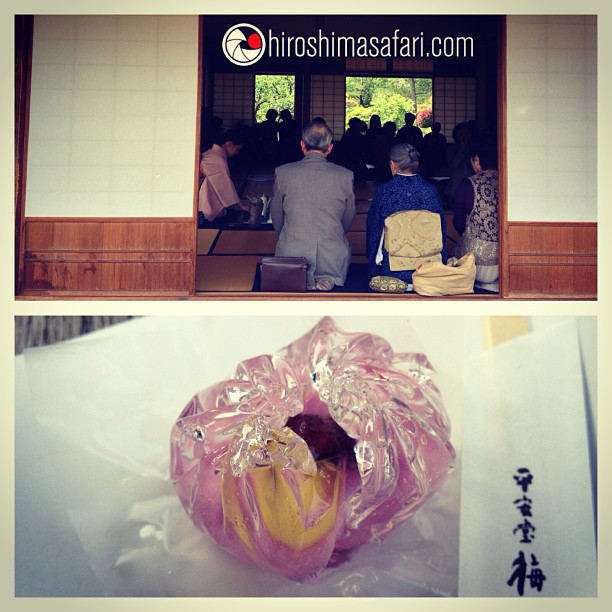 Cérémonie du thé et wagashi à Hiroshima.