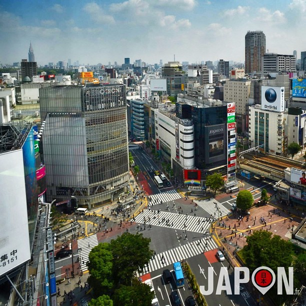 Shibuya vu du ciel ce matin !