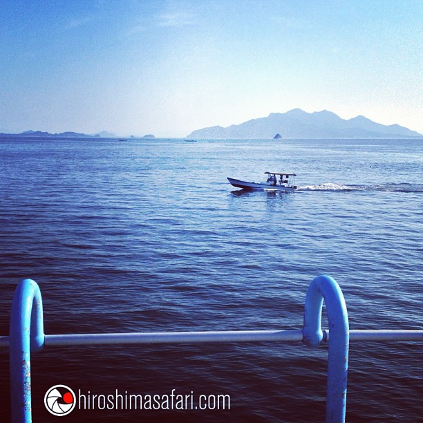 Pause fraîcheur à contempler la mer intérieure et Miyajima.