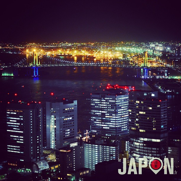 Plus que 9 jours avant de savoir si Tokyo aura les #JO2020 ! Le Rainbow Bridge est aux couleurs Olympiques !