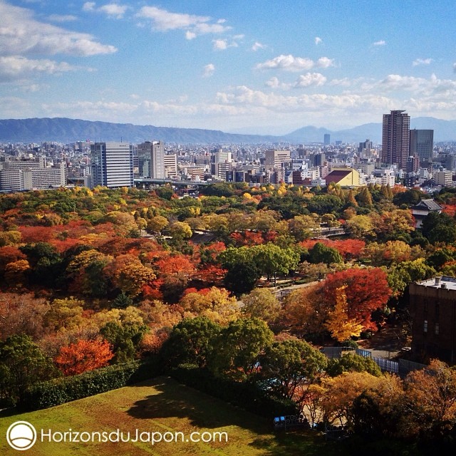 Osaka aussi se pare de belles couleurs automnales