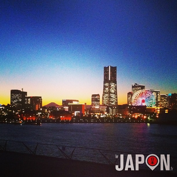 #fujireport : superbe vue ce soir du Fuji pendant un Yokohama Safari !