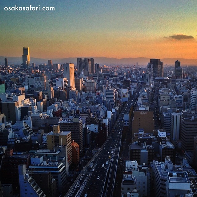 Encore une belle fin de journée sur Osaka