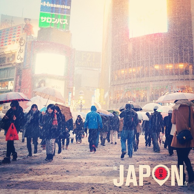 Tokyo sous la neige : Shibuya