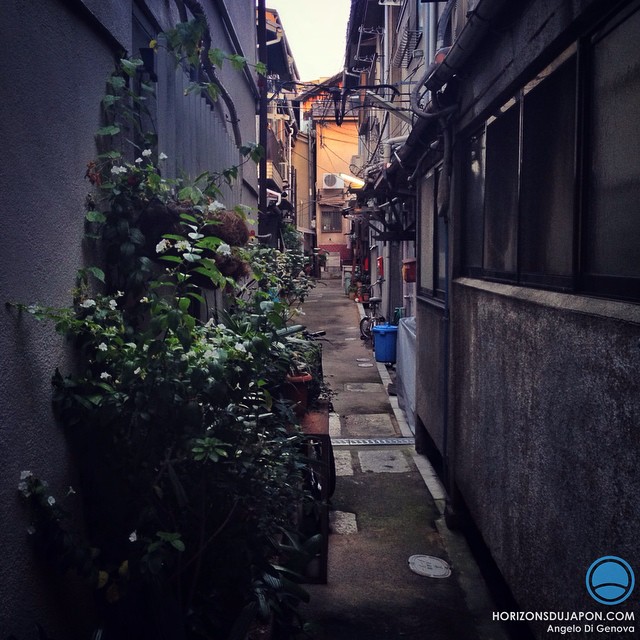 Slalom dans les vieux quartiers, une des spécialités des Osaka Safari