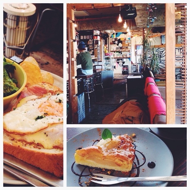 Croque madame ce midi dans un petit café sympa caché sur le toit d’un immeuble à Tokyo. Et vous ?