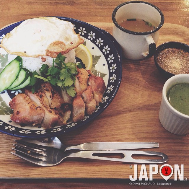 Bon petit resto thaï à Iidabashi ! 790¥ (6€) le menu