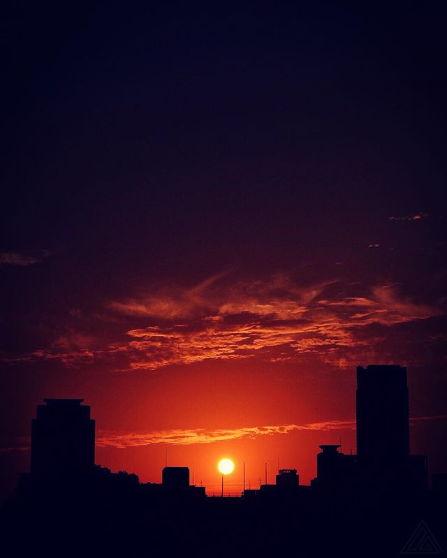 Fin de journée sur la ville d’Osaka