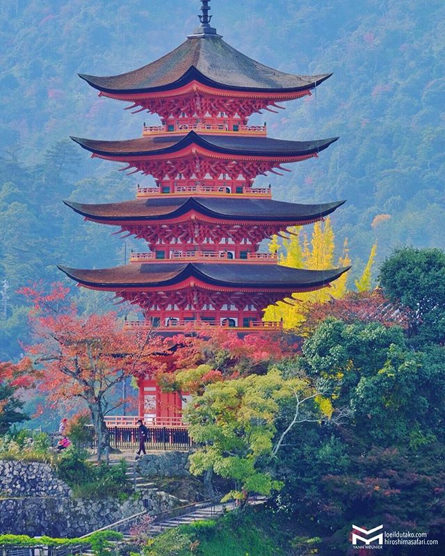 La pagode à 5 étages de Miyajima dans son écrin automnal 🍁