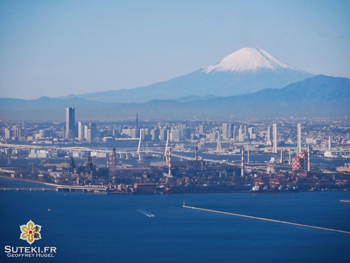 Le mont Fuji qui nous souhaite la bienvenue en arrivant ! #japon #nodrone