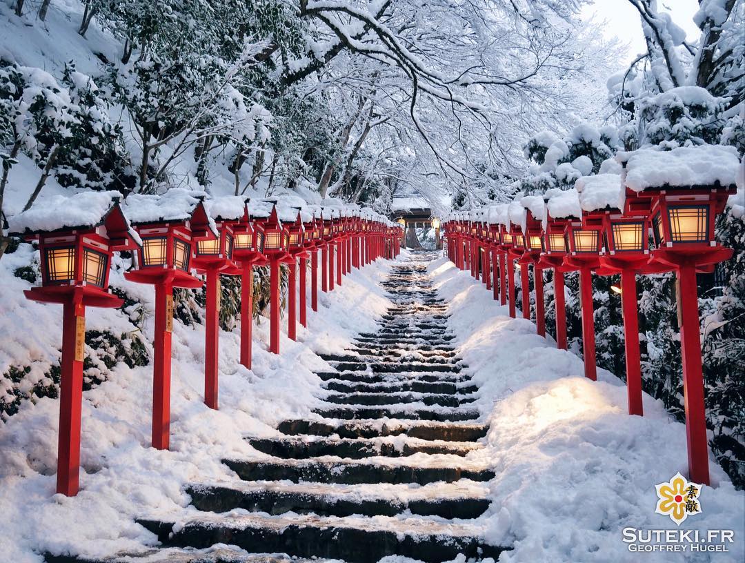 Divinité de l'eau devenue neige #japon #kyoto