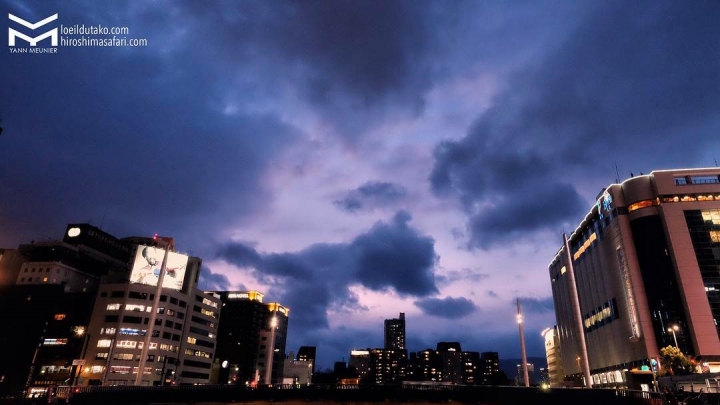 Le ciel d’Hiroshima juste avant l’okinomiyaki !