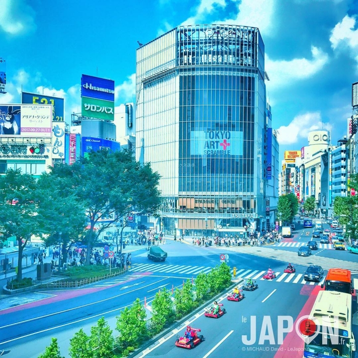 UltraColor Shibuya & MarioKart !😀🏎🏎🏎 #Shibuya #UltraColor #Japan #MarioKart